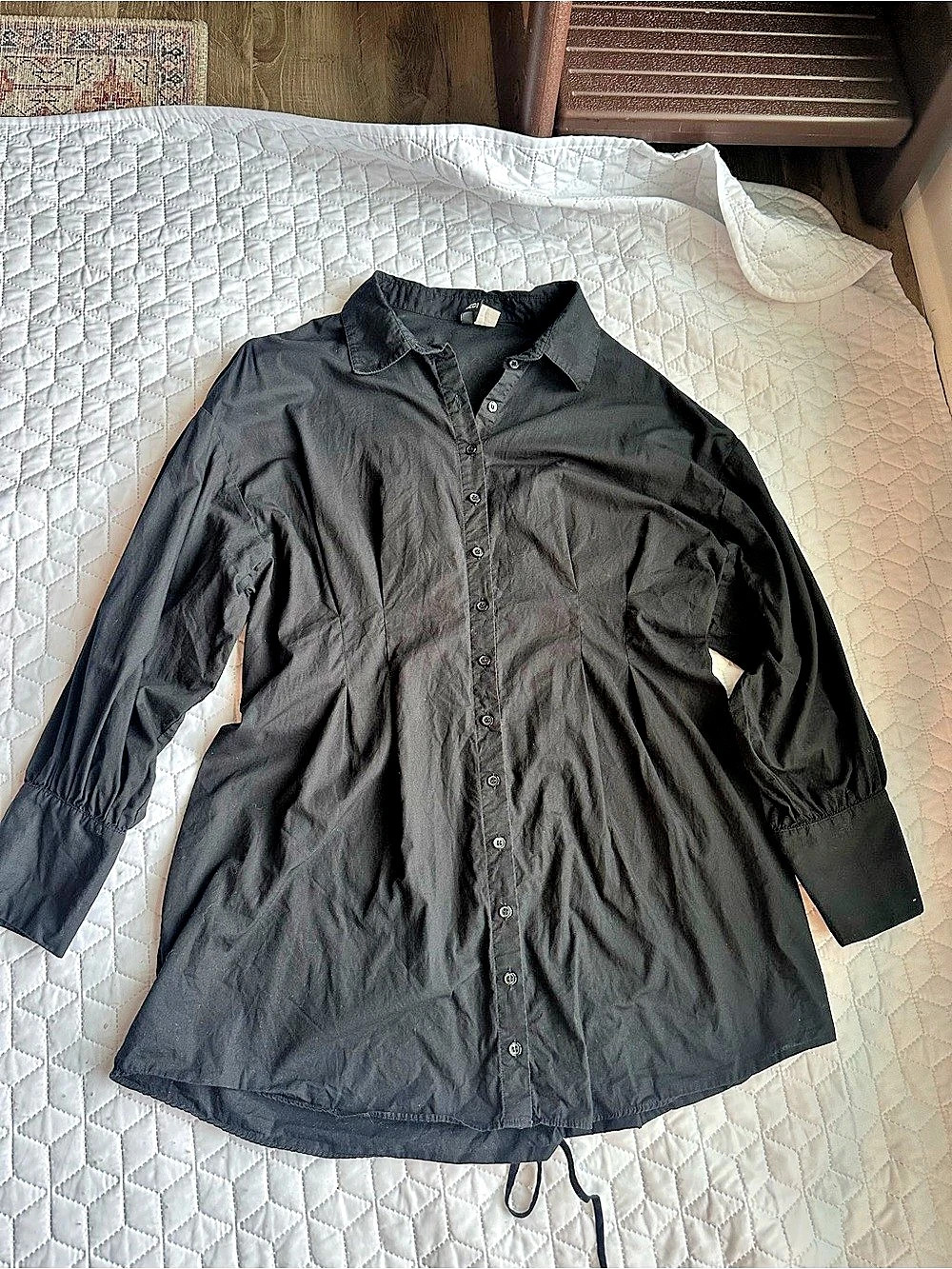 Divided by H&M Black Button Down Shirt Size XXL